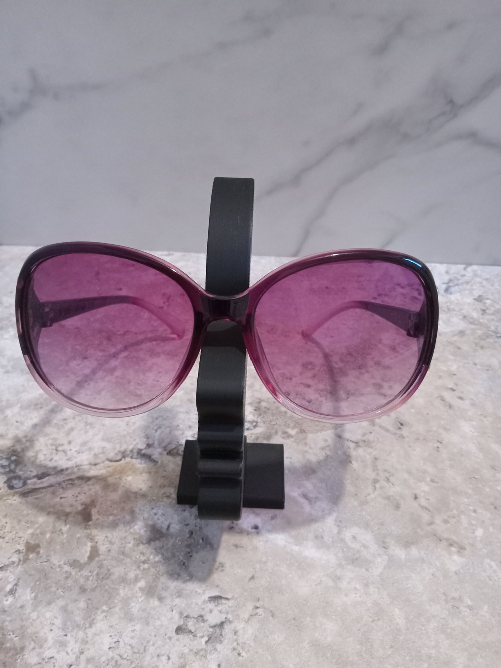 Women's Purple Gradient Oversized Sunglasses